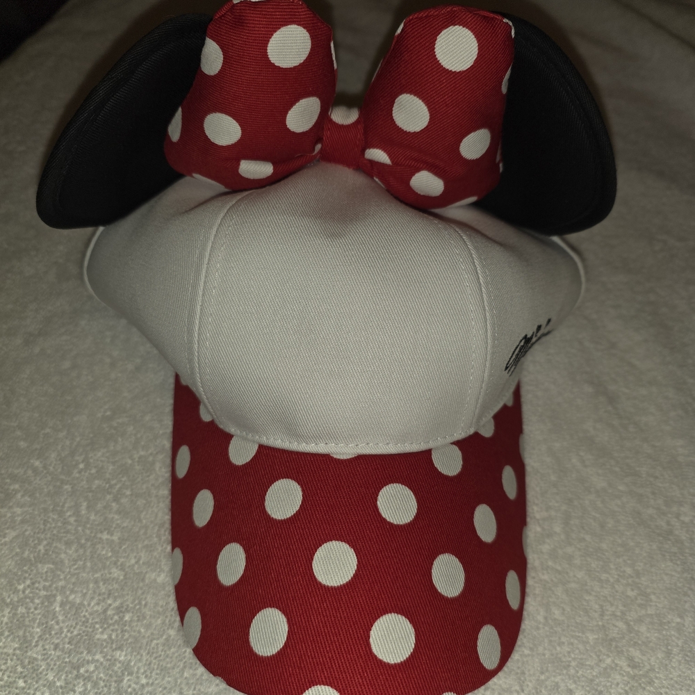 Red and White Polka Dot Cap with Bow